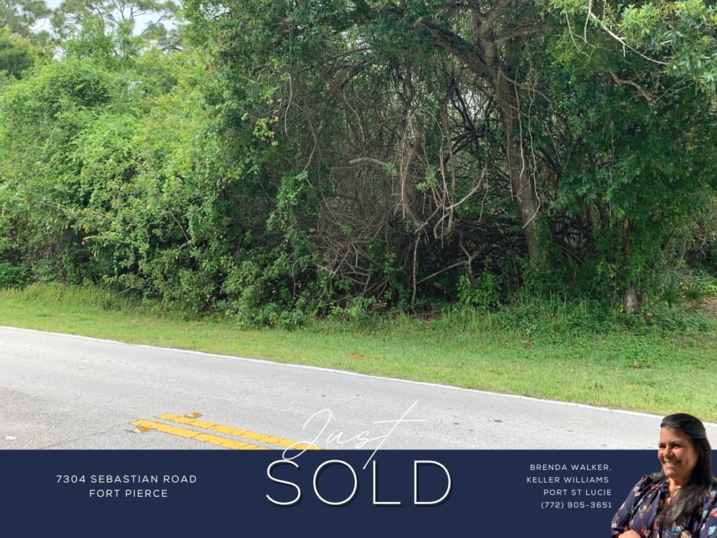 Just Sold Vacant Lot north of Port St Lucie in Lakewood Park